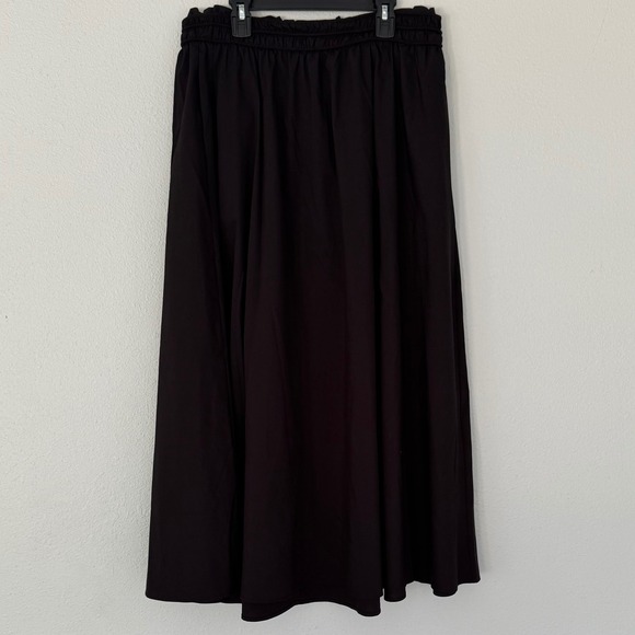 Philosophy Black Maxi Skirt Elastic Waist Women's Large Cotton NWT - Picture 3 of 7